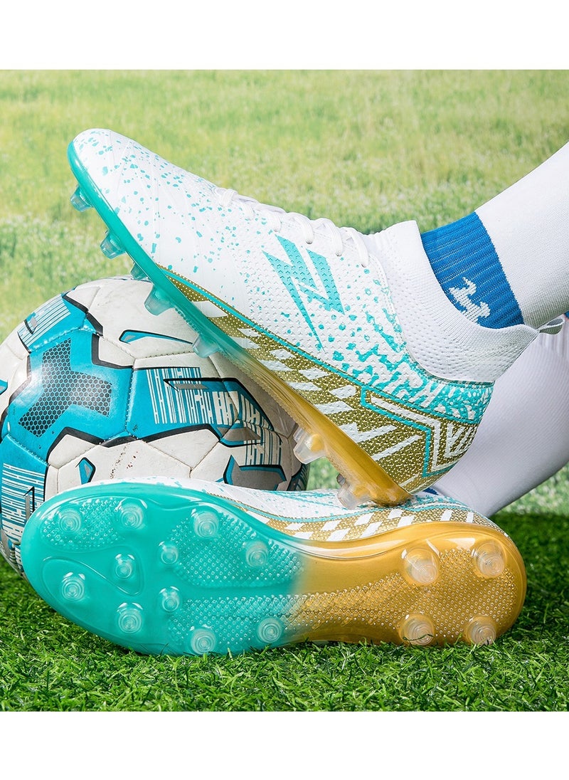 Professional Training And Competition Shoes For Men And Women, Grass Field Actual Combat Sports Football Shoes, Multi-Color High-Top Breathable Sports Shoes