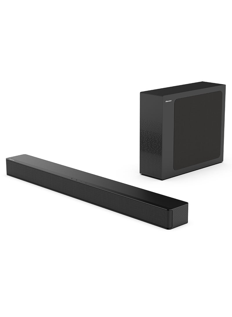 2.1 Ch 240W Sound Bar with Wireless Subwoofer - DTS Virtual X, Dolby Audio, Ezplay, Tv mode,6 EQ Modes, HDMI ARC, Bluetooth 5.3 HS2100 Black