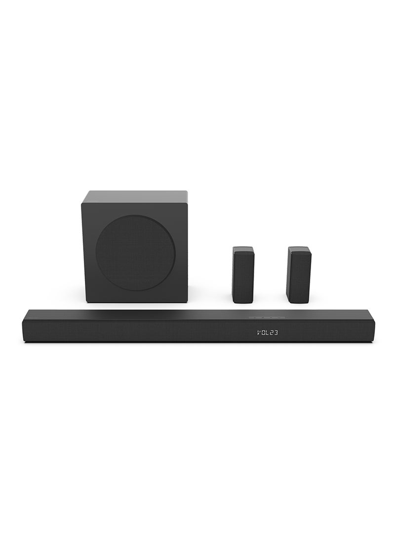 5.1 Channel Soundbar With 6.5-inch Wireless Subwoofer, 540W Max Audio Power, 5.3 Wireless Bluetooth, Powered By DTS Virtual:X, Ezplay,Tvmode, HDMI ARC/Optical/AUX/USB HS5100 Black