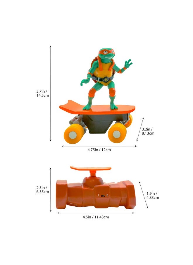 Teenage Mutant Ninja Turtle Michelangelo Half Pipe Rc Vehicle Movie Edition Ages 5+ - Skate + Performs Tricks - 2.4Ghz Rc Controller