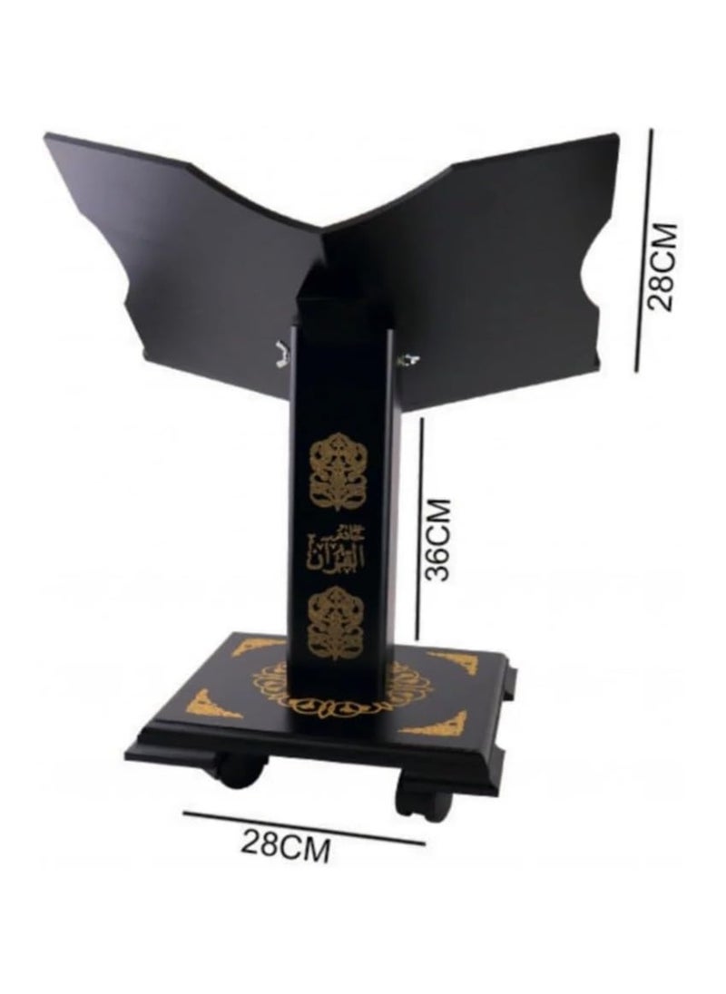 Holy Quran Stand holder Suitable for quran recitation while sitting on Floor medium size - Black