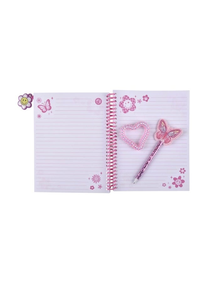 Groovy Flower Journal With Pouch