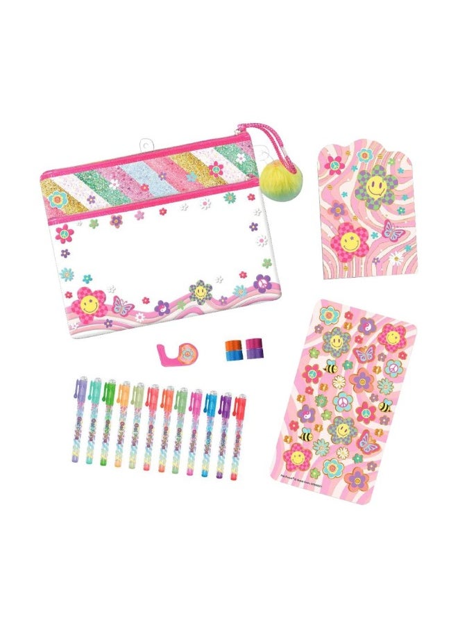 Hot Focus Groovy Flower Colorful Creations Gell Pen Pouch (20 Pieces)