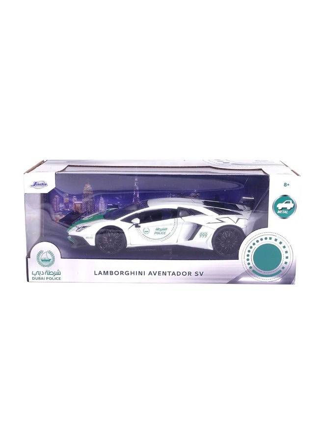 Jada Lamborghini Aventador Sv 2017 Dubai Police Die-Cast Car (1:24)