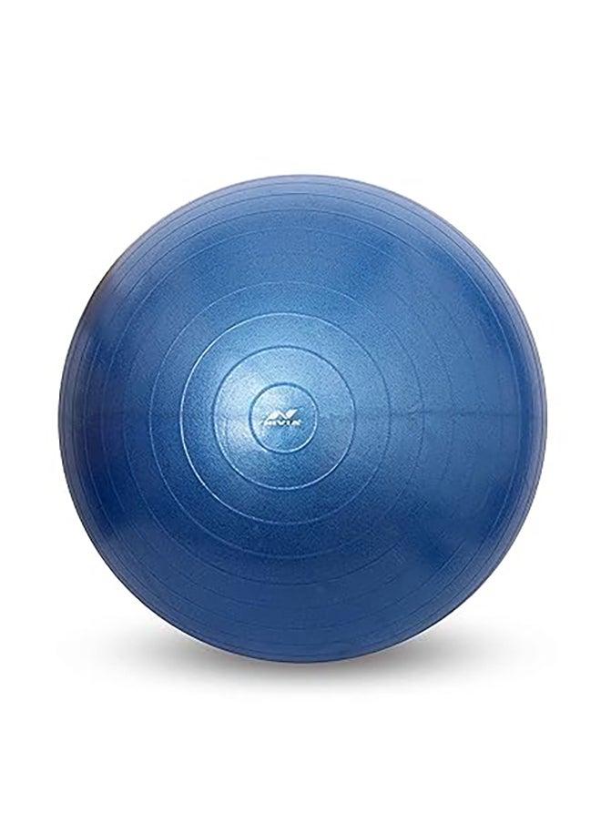 Unisex Adult AntiBurst Ball | With Footpump | 75 CM | Polyvinyl Chloride (PVC)  | Round Shape for Exercise, Workout, Home Gym Equipment