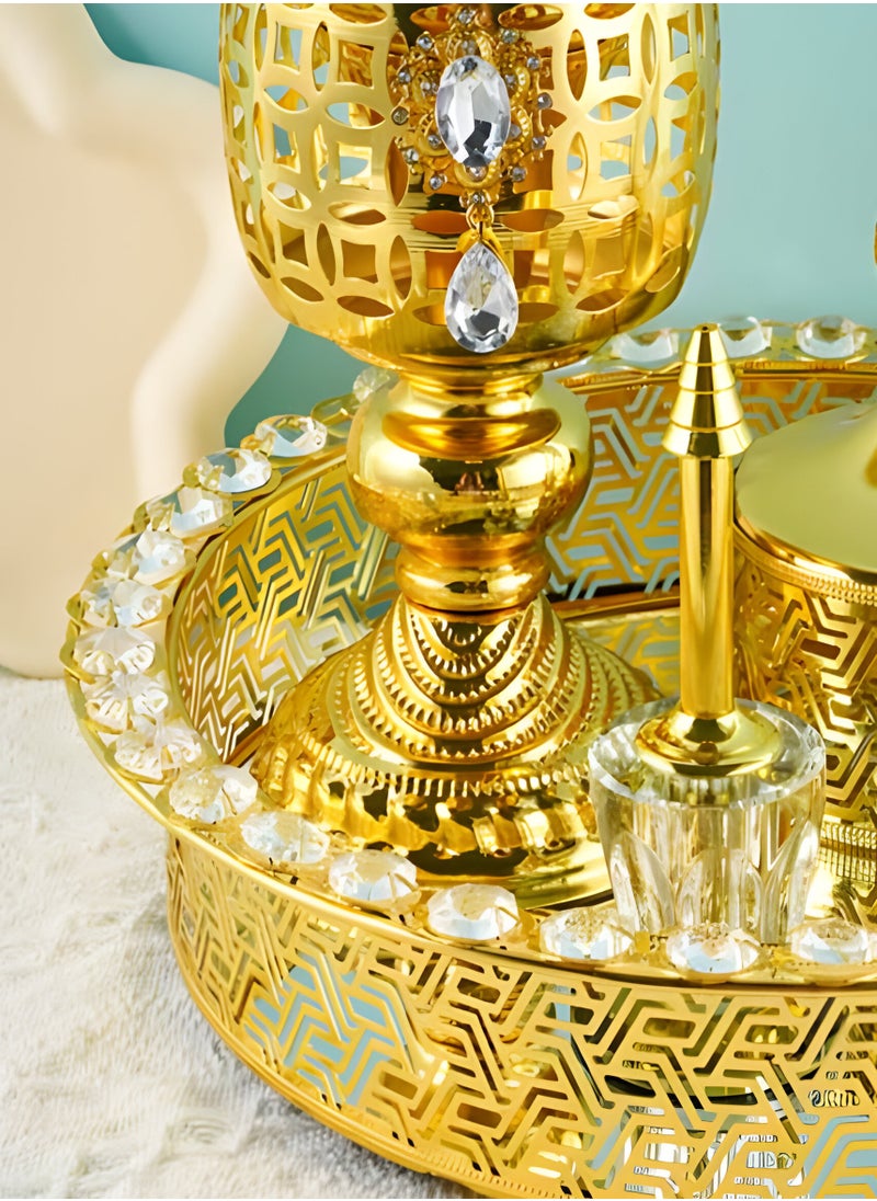 Elegant Design Incense Burner Set Arabic Oud Holder for Home and Office Fragrance