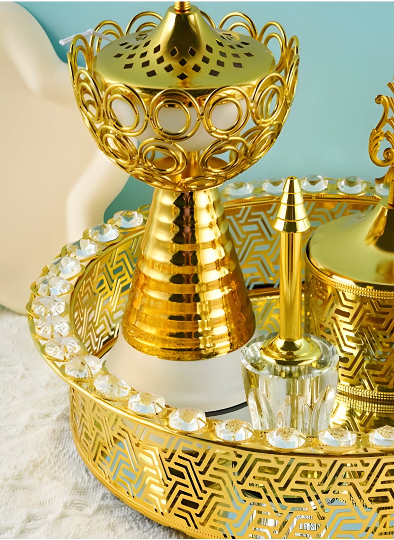 Elegant Design Incense Burner Set Arabic Oud Holder for Home and Office Fragrance