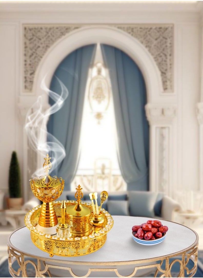 Elegant Design Incense Burner Set Arabic Oud Holder for Home and Office Fragrance