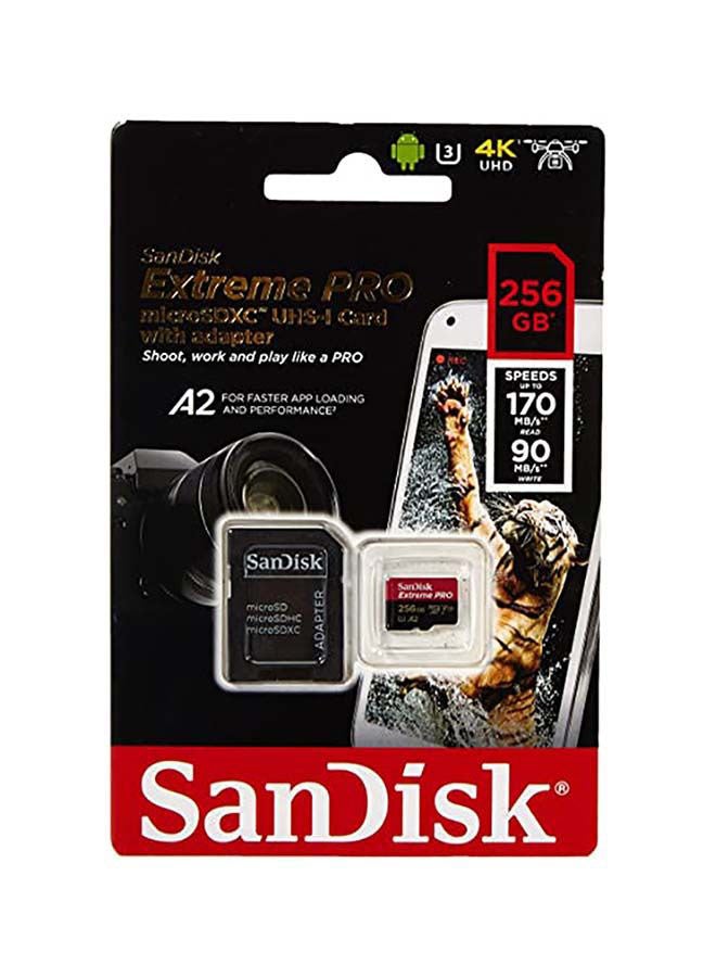 Extreme PRO microSD UHS-I 170 MB/s Card with Adapter - SDSQXCZ-256G-GN6MA