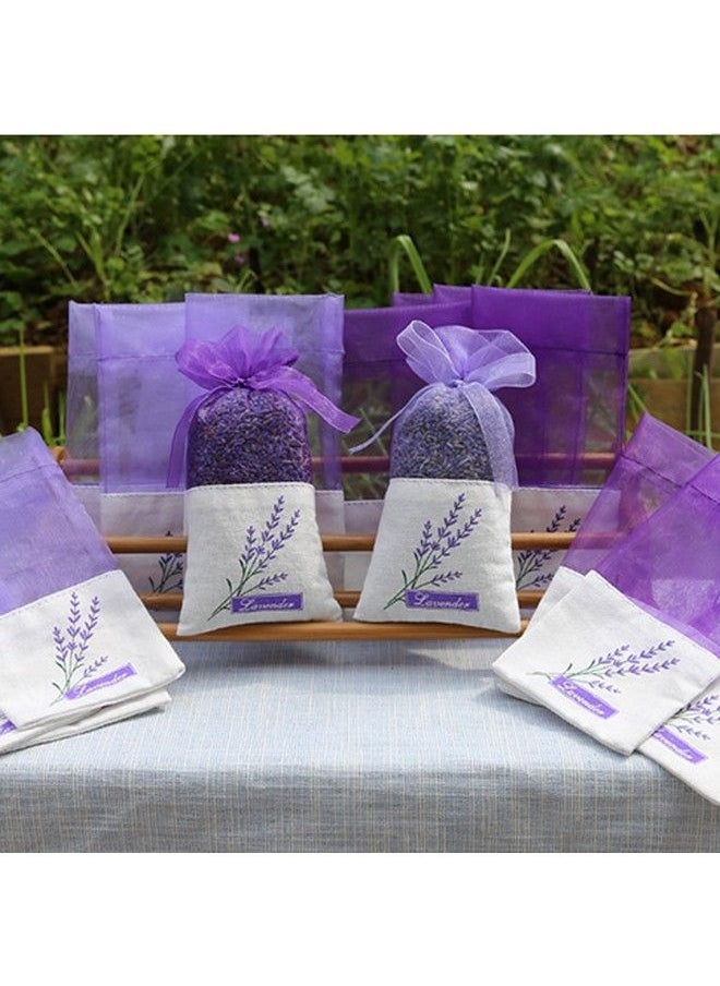 Sachet Empty Bags Purple Gauze Cottonramie Sacks For Lavender Spice And Herbs (24Pcs)