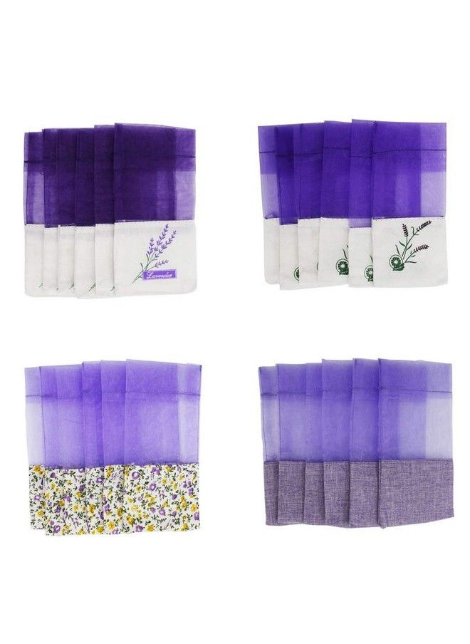 Sachet Empty Bags Purple Gauze Cottonramie Sacks For Lavender Spice And Herbs (24Pcs)