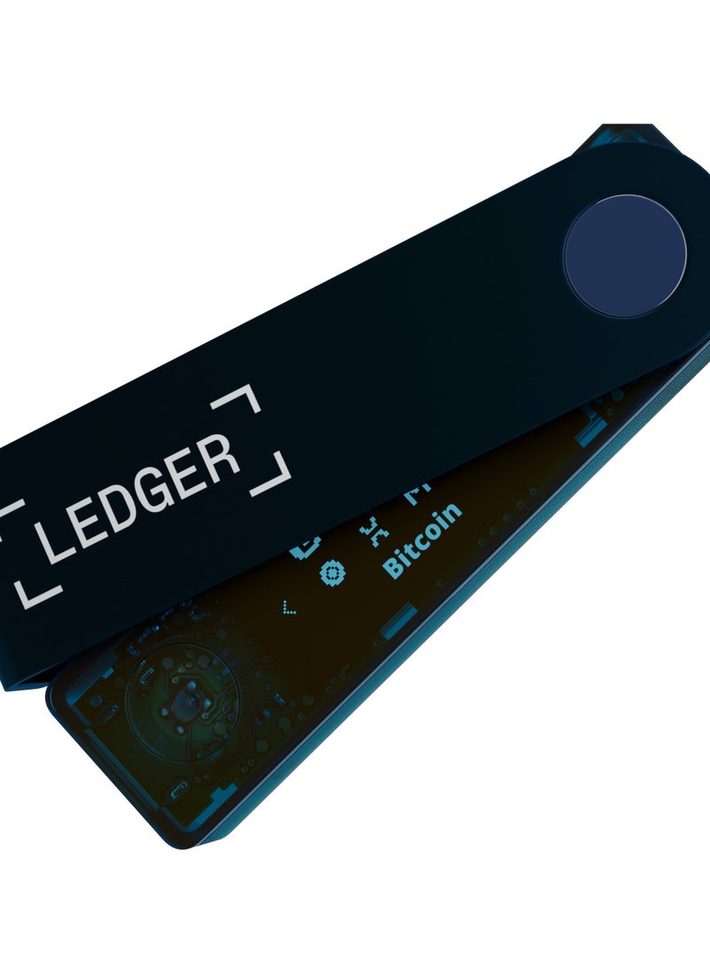 Nano X Hardware Wallet | Safest Crypto & NFT Cold Storage, Big Screen + Wireless Bluetooth & Type-C Connectivity, 5000+ Coins Supported, for iOS & Android, MacOS & Windows - Sapphire Blue