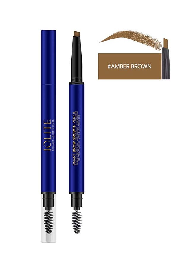 Smart Eyebrow Pencil With Mascara Brush  Amber Brown