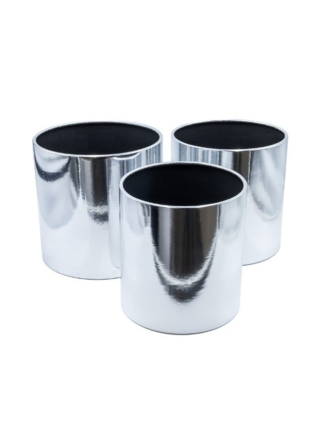 Gulf Flowers White Round Flower Box Set with Lid – 3pcs Elegant Gift & Bouquet Packaging Boxes in Sizes D18xH17, D15xH14.5, D13xH12cm – Decorative Floral Storage & Presentation Boxes
