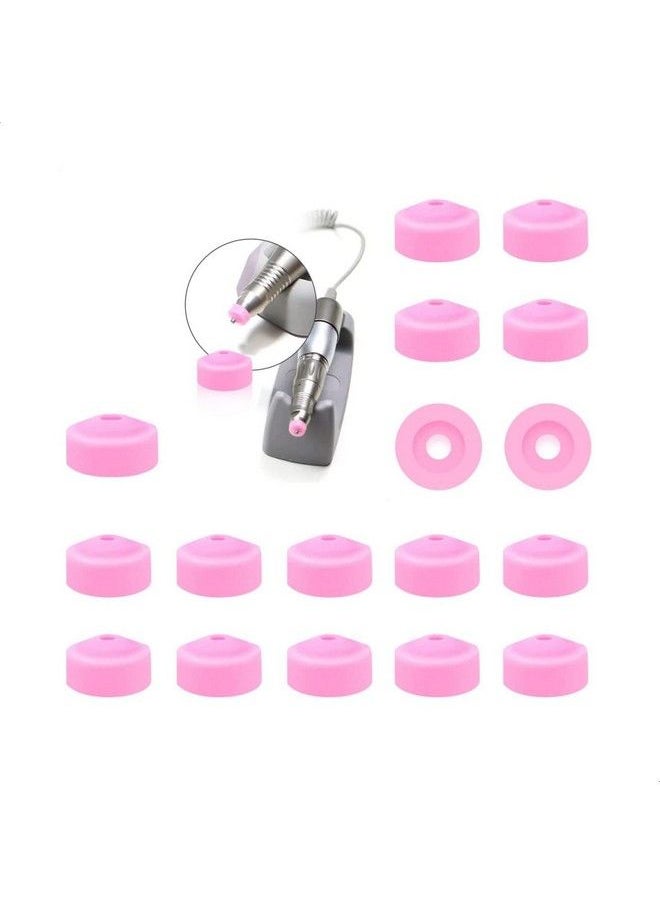 Osirideh225Pcs Professional Nail Drill Bits Pink Nail Tech Supplies Electric Nail Filer Plastic Capnail Art Tools Drill Dust Collector Dust Stopper Nail Drill Bit Pink Drill Nail Dust Collectos