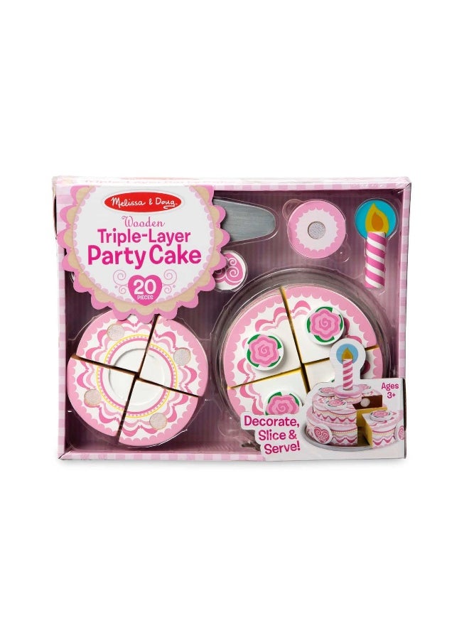 Triple-Layer Party Cake Wooden Playset