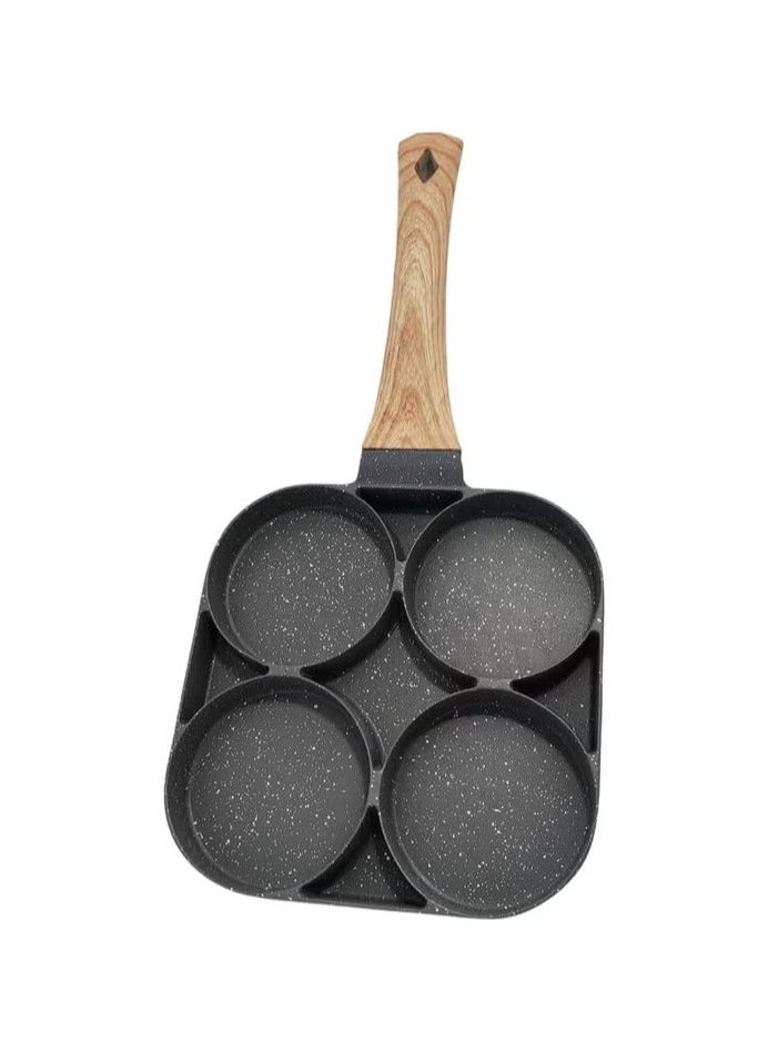 Premium Non-Stick Four-Cup Egg Pan: Medical Stone Coating, Ideal for 3-Inch Eggs on All Stovetops