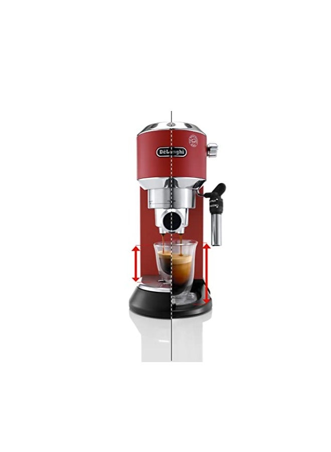 Dedica Style Pump Espresso Machine (Bundle) 1.1 L 1350 W EC685.R+KG79 Red + Black