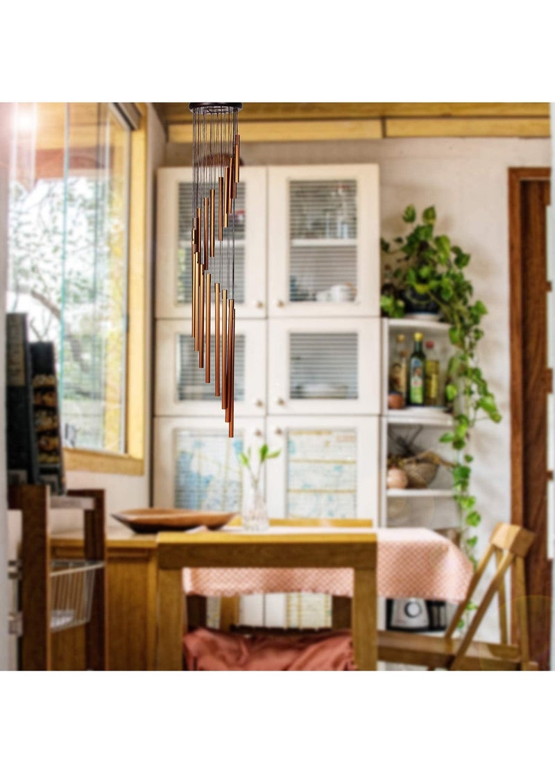 Wind Chimes Outdoor Wind Chimes 36 Garden Chimes with 18 Aluminum Alloy Tubes and S Hooks for Garden Patio Balcony and Indoor Decor Golden