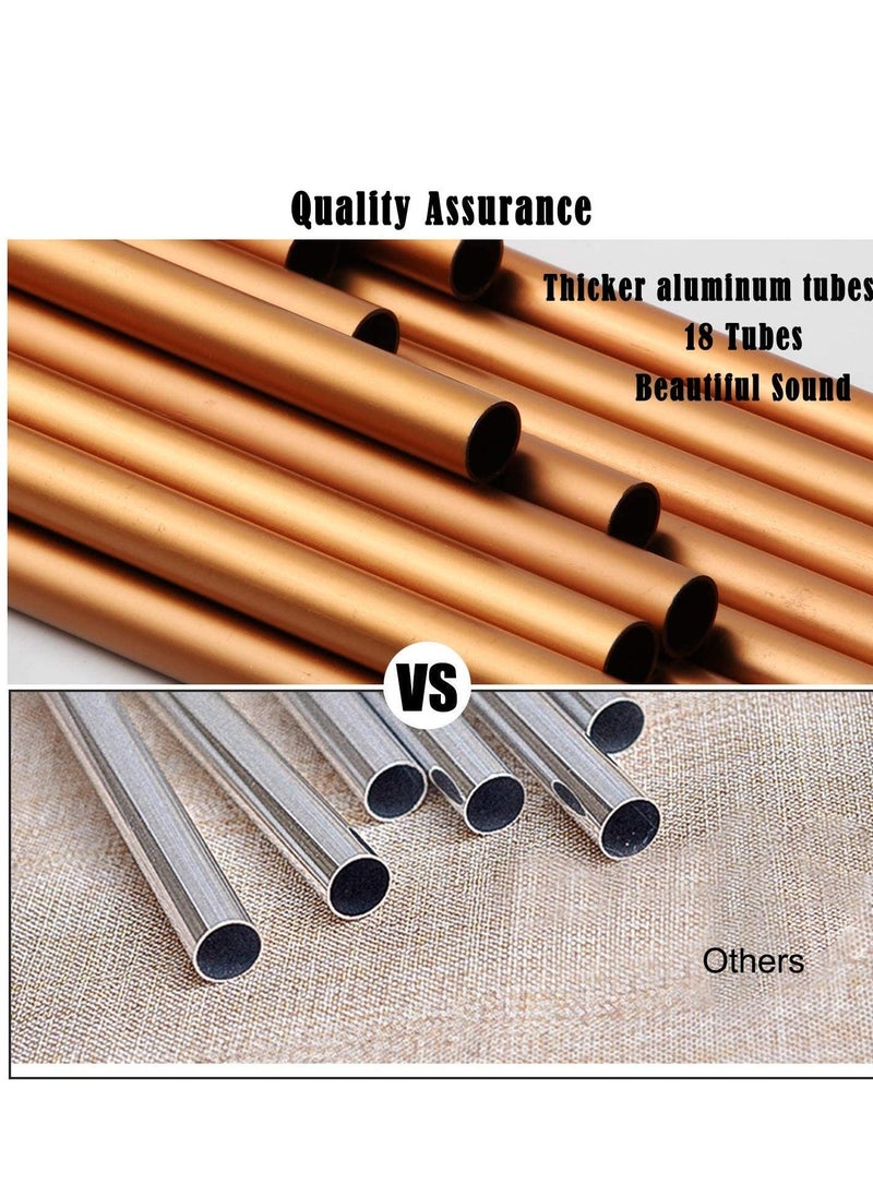 Wind Chimes Outdoor Wind Chimes 36 Garden Chimes with 18 Aluminum Alloy Tubes and S Hooks for Garden Patio Balcony and Indoor Decor Golden