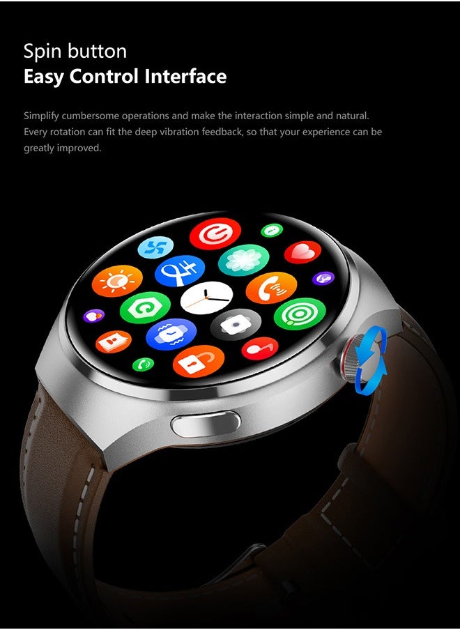 Men's Bluetooth Smartwatch Silver Metal Dial Color Delivery Silicone Strap Sports Waterproof Android Ios System Universal