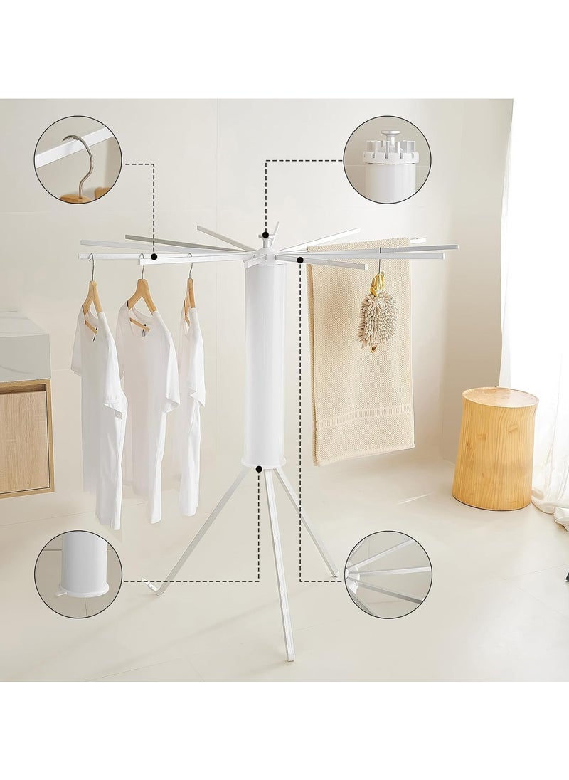 Tripod Clothes Drying Rack Foldable Portable Space Saving Cylinder Laundry Stand for Indoor Outdoor Tripod Clothes Drying Rack