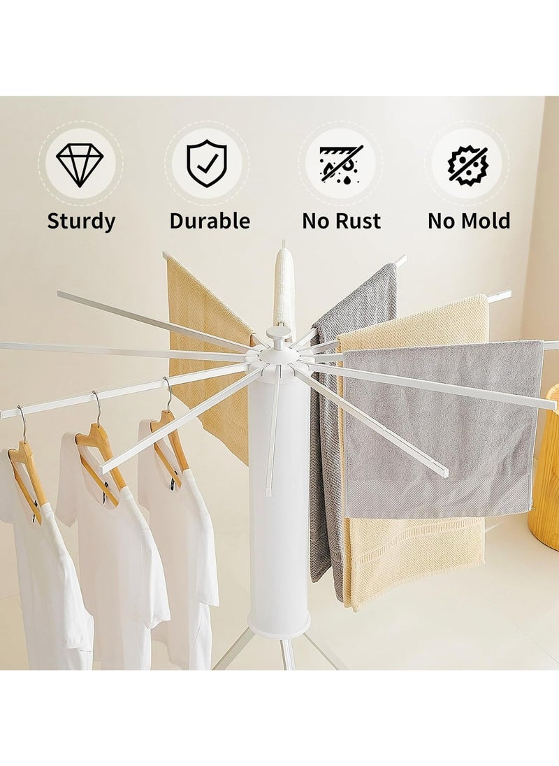 Tripod Clothes Drying Rack Foldable Portable Space Saving Cylinder Laundry Stand for Indoor Outdoor Tripod Clothes Drying Rack