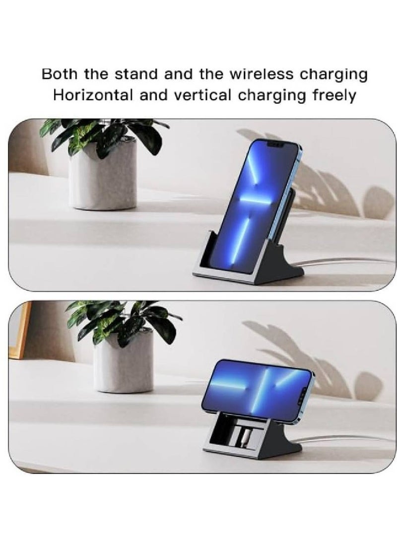 DS15 15W Qi Fast Wireless Desktop Charger Stand Universal Wireless Charger Phone Holder