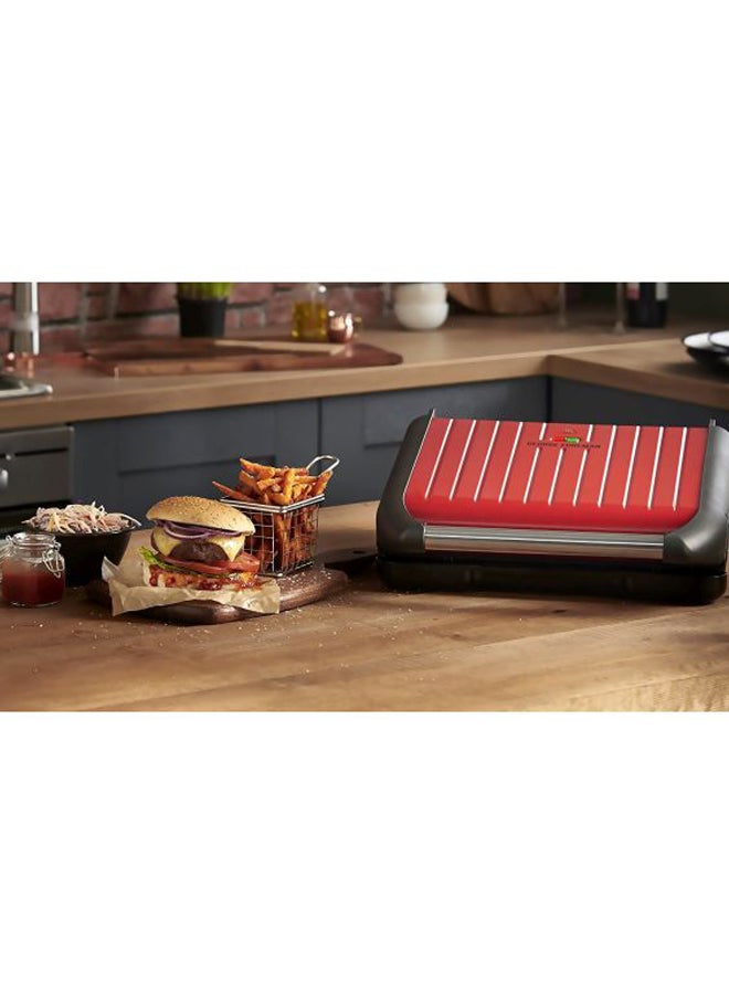 Electric Indoor Grill Large With Cord storage for Home & Office Use, Stainless Steel Family Grill 1850 W 25050 Red/Black