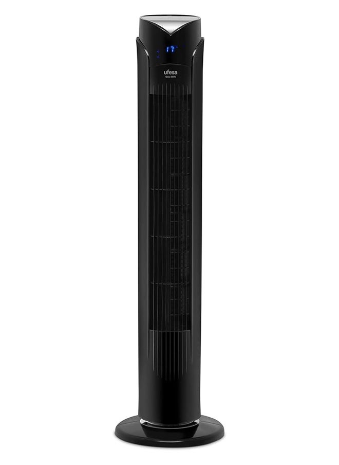 Tower Fan With Wi-Fi Control and Remote, 12-hour Timer Function, Bladeless Powerful with 3 Speeds settings, Standing Oscillating Fan for Home, Bedroom & Office, 2 Year Warranty Black-TW1700