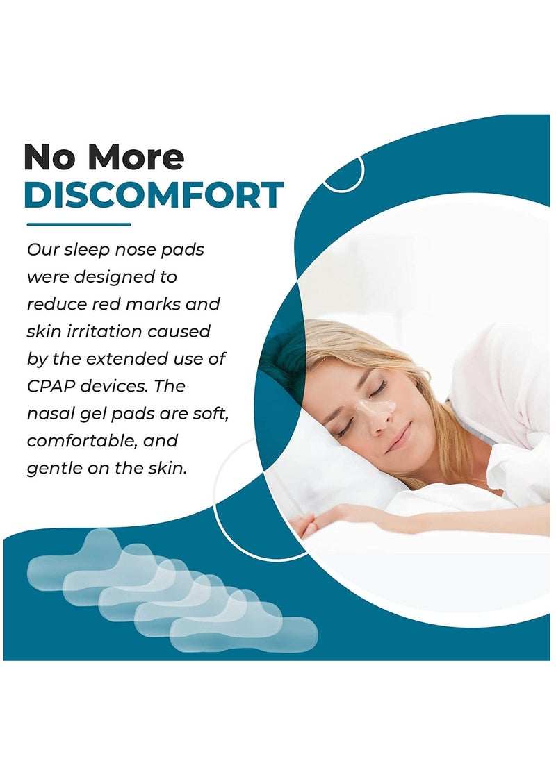 Nasal Pads for CPAP Mask - CPAP Nose Pads - CPAP Supplies for CPAP Machine - Sleep Apnea Mask Comfort Pad - Custom Design & Can Be Trimmed to Size - CPAP Cushions for Most Masks(10 Pack)