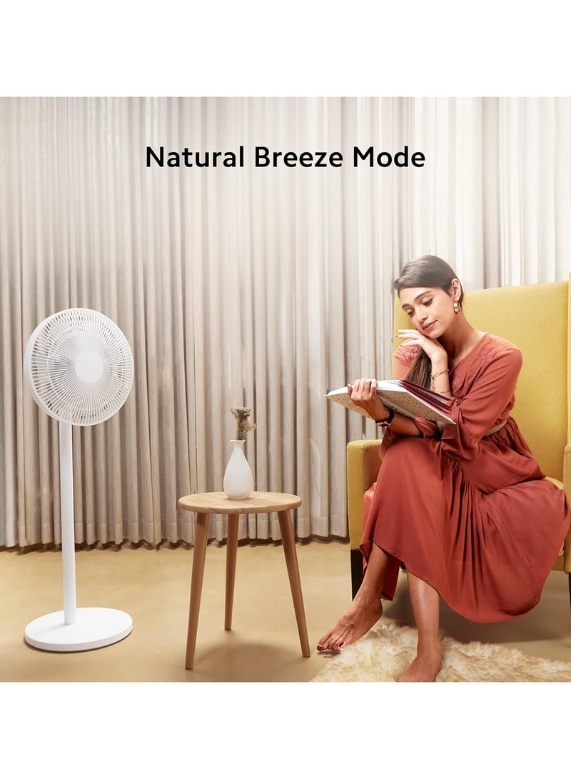 Mi Smart Standing Fan 2, BLDC Motor, Control Via App, Double Blades, Voice Control, Up to 100 Ventilation Levels, Silent Mode, 3 kg 15 W BPLDS02DM White