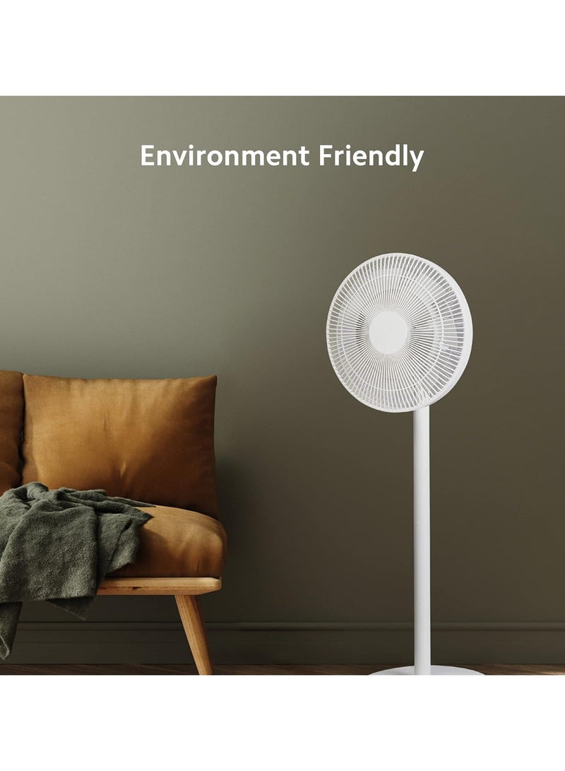 Mi Smart Standing Fan 2, BLDC Motor, Control Via App, Double Blades, Voice Control, Up to 100 Ventilation Levels, Silent Mode, 3 kg 15 W BPLDS02DM White