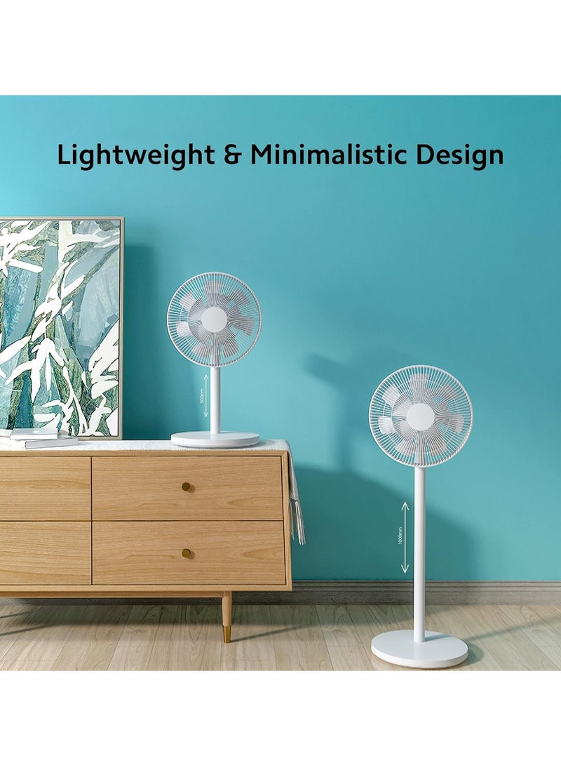 Mi Smart Standing Fan 2, BLDC Motor, Control Via App, Double Blades, Voice Control, Up to 100 Ventilation Levels, Silent Mode, 3 kg 15 W BPLDS02DM White