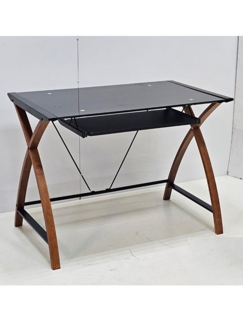 Ergonomic Gaming Computer Desk – Glass Top & Metal Frame