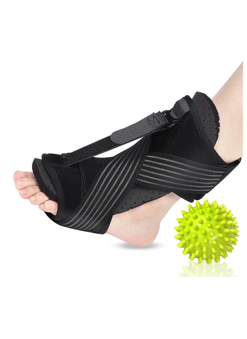 Plantar Fasciitis Relief Night Splint, Adjustable Plantar Fasciitis Brace Night Splints for Plantar Fasciitis, Foot Drop Ankle Pain, Heel Pain, Achilles Tendonitis Support Random Color Ball