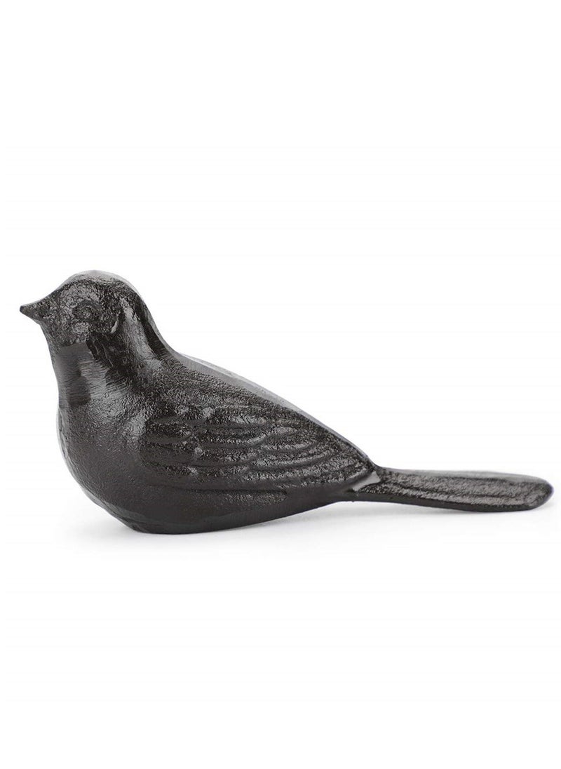 Door Stop Floor Decorative, Cast Iron Cute Bird Door StoppersWedge Heavy Duty Doorstop to Keep Door Open for Home Office Commercial Industrial, 1pc Dark Brown