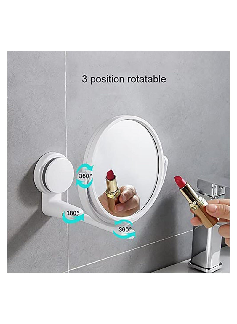 Suction Cup Wall Mirror Bathroom Mirror Makeup Mirror Wall Hanging Mirror 360 Adjustable Double Sided Magnifying Mirror Desktop Mirror Table Mirror