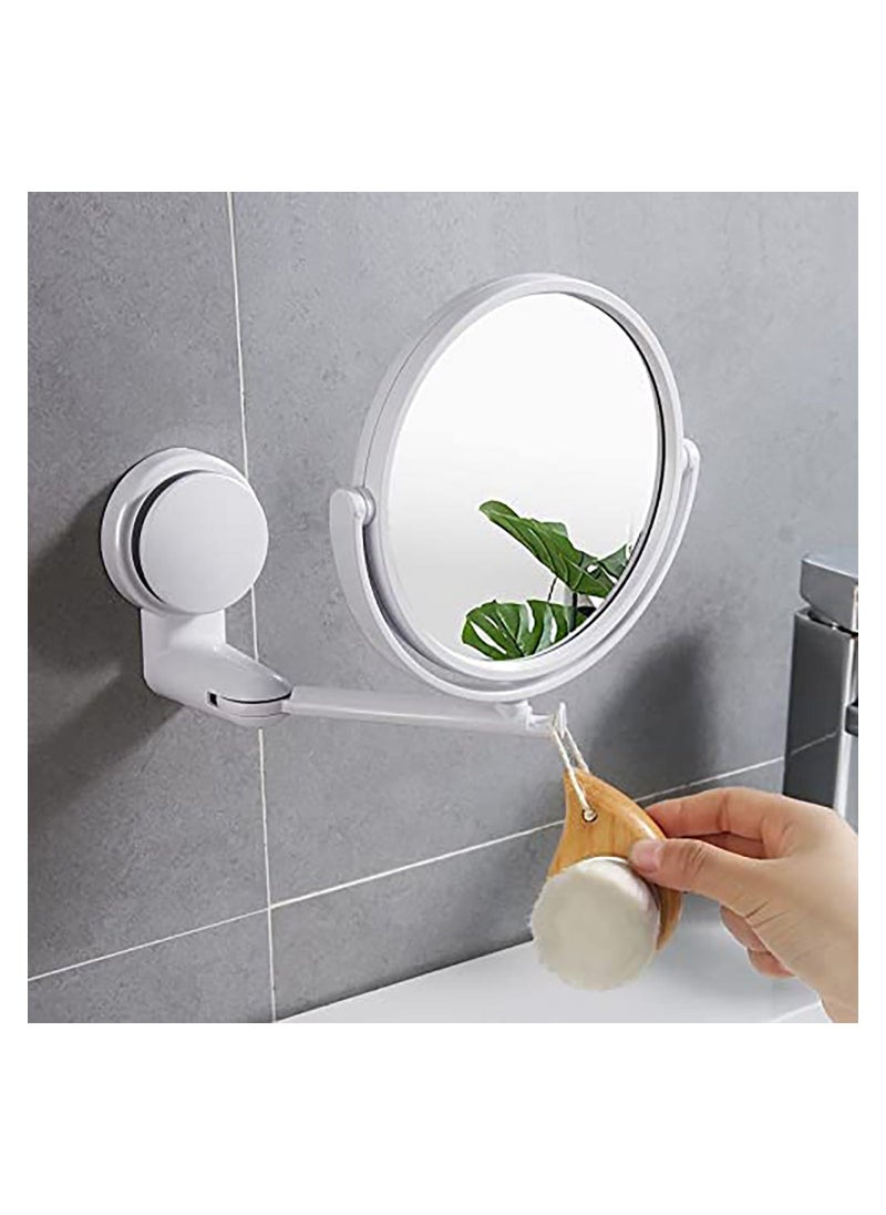 Suction Cup Wall Mirror Bathroom Mirror Makeup Mirror Wall Hanging Mirror 360 Adjustable Double Sided Magnifying Mirror Desktop Mirror Table Mirror