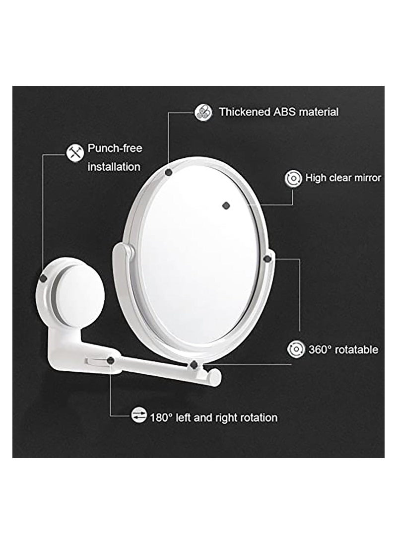 Suction Cup Wall Mirror Bathroom Mirror Makeup Mirror Wall Hanging Mirror 360 Adjustable Double Sided Magnifying Mirror Desktop Mirror Table Mirror