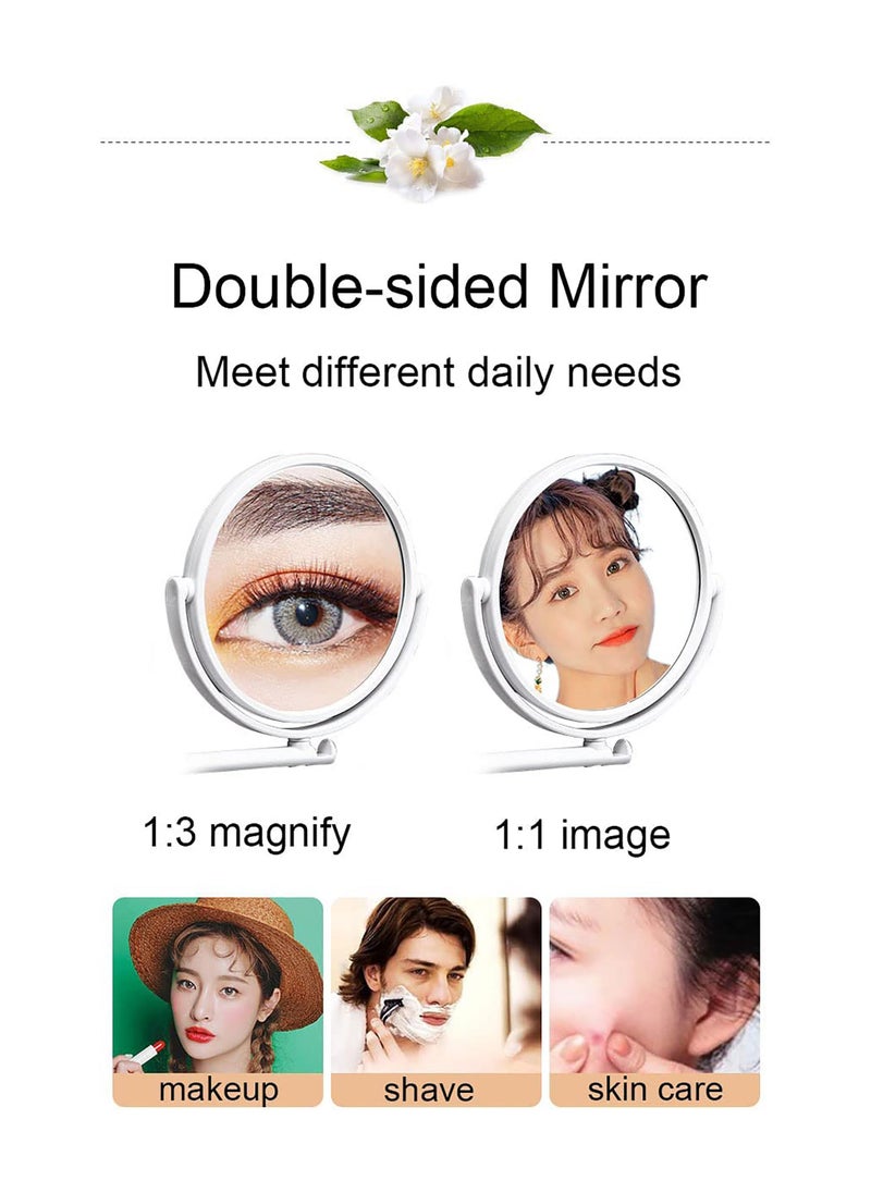 Suction Cup Wall Mirror Bathroom Mirror Makeup Mirror Wall Hanging Mirror 360 Adjustable Double Sided Magnifying Mirror Desktop Mirror Table Mirror