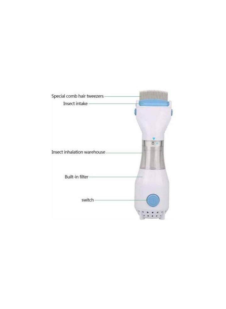 Theodore Electrical Chemical Free Head Lice Removal Comb Head Nits Capture Comb Electrical Head Lice Comb Eggs Remover Hair Vacuums Machine for lice removed