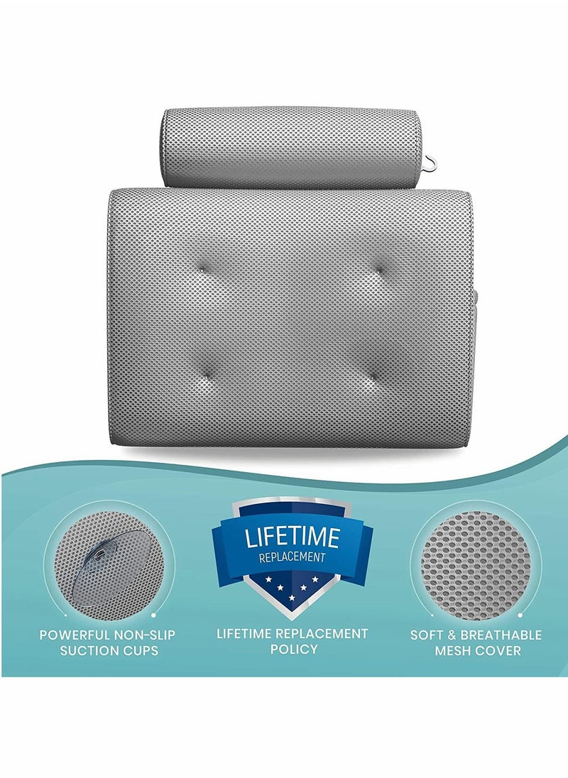 Bathtub Bath Pillow for Tub, Jacuzzi Bathtub Spa Pillow with Back and Headrest Cushion