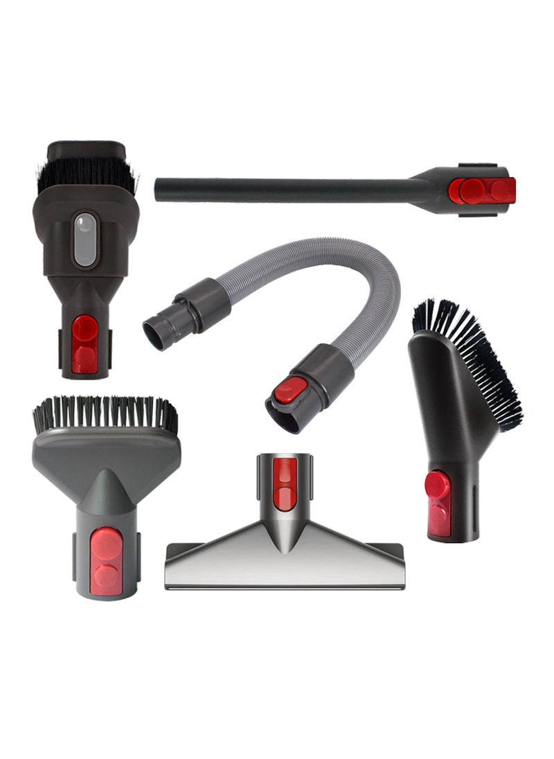 Vacuum Cleaner Attachment Kit, Soft Bristle Dust Removal Brush Traceless Dust Brush, Vacuum Cleaner Accessories for Dyson V7 V8 V10 V11 V12 V15, 6 Pcs Vacuum Cleaner Brush Tools