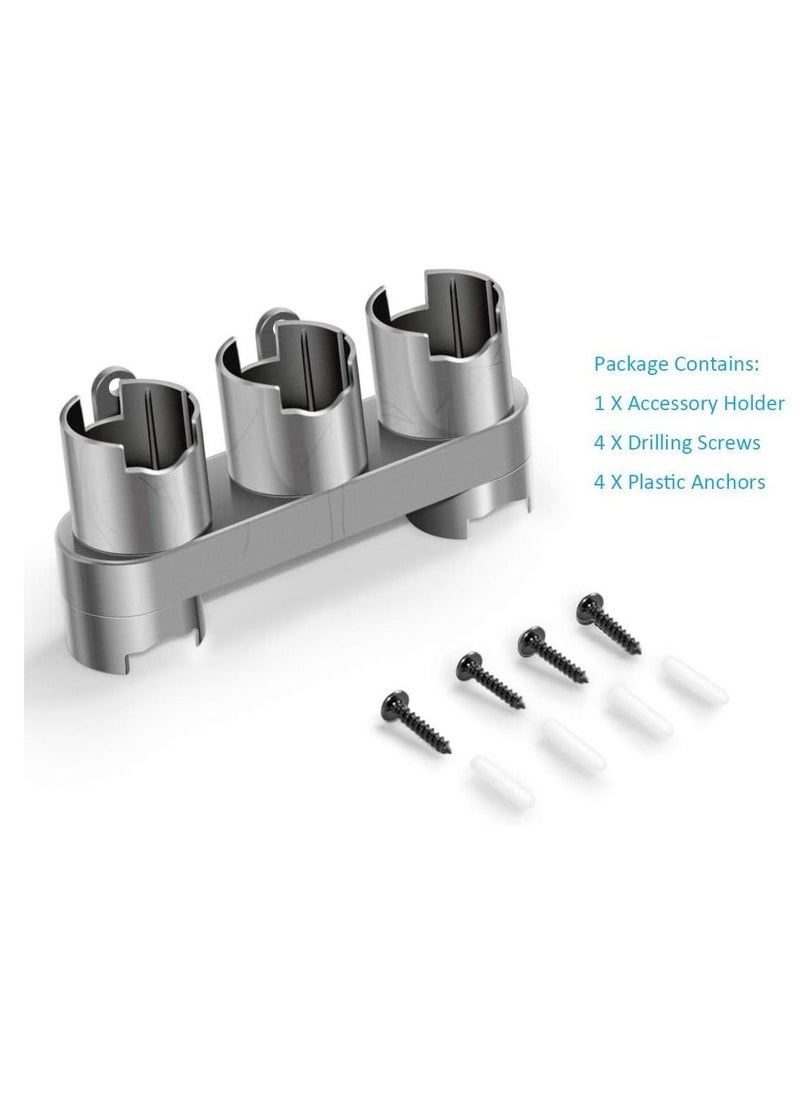 Accessory Holder for Dyson Vacuum Cleaners - Compatible with V7 V8 V10 V11 V15 Gen5 - Wall Mount Docking Station in Grey (1 Pack)