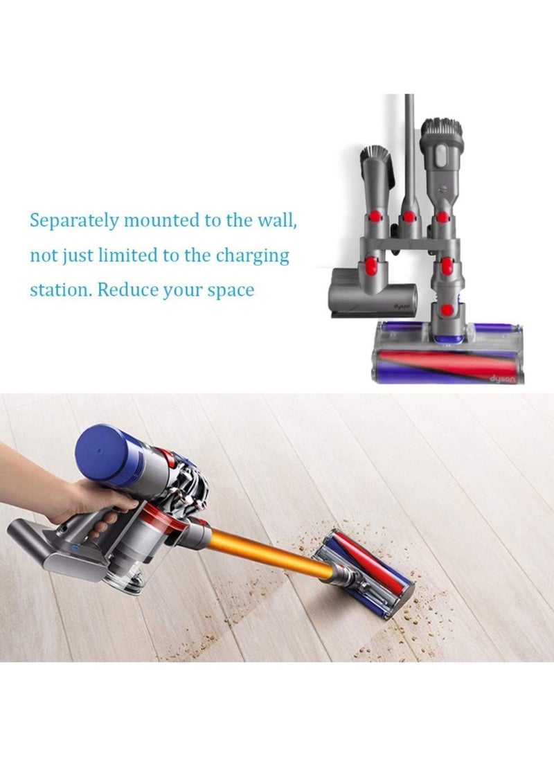 Accessory Holder for Dyson Vacuum Cleaners - Compatible with V7 V8 V10 V11 V15 Gen5 - Wall Mount Docking Station in Grey (1 Pack)