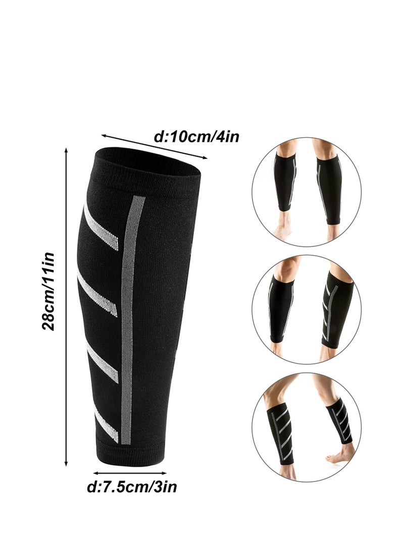 Calf Compression Sleeve, Support Leg Sleeves Legs Pain Relief, Shin Splint and Calf Support Brace, Compression Calf Guards, Ideal for Running,Injury Recovery, Muscle Cramps