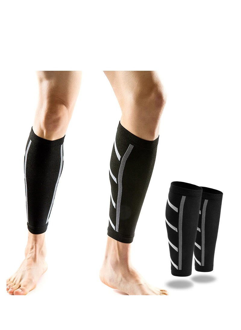 Calf Compression Sleeve, Support Leg Sleeves Legs Pain Relief, Shin Splint and Calf Support Brace, Compression Calf Guards, Ideal for Running,Injury Recovery, Muscle Cramps