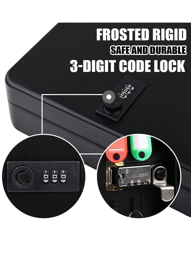 Key Box Wall Mount with Combination Lock 28 Key Hooks Tags Key Organizer Steel Security Locking Key Cabinet Storage Key Lock Box with Code Key Management Cabinet