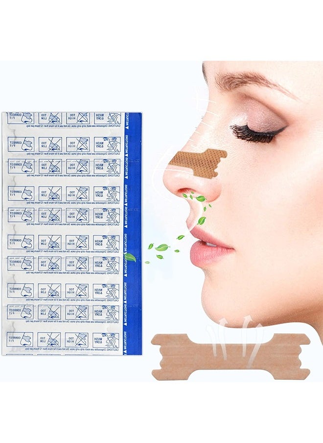 Nasal Strips(66mm*19mm),Premium Ventilation Nasal Strips for Sleep - Ideal for Children's Nasal Congestion, Physical Nasal Congestion Relief for Adults, Anti-Snoring Nasal Strips - 50 Pieces.